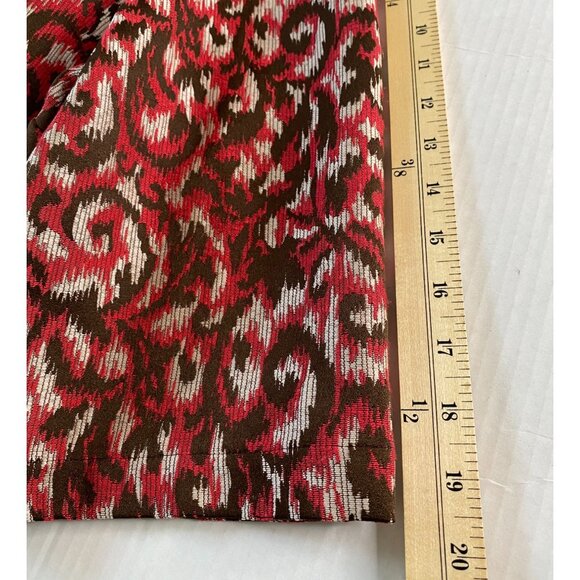 Maggie Barnes Womens Red & Brown Abstract Print Long Line  Jacket Size 3X - Picture 8 of 12